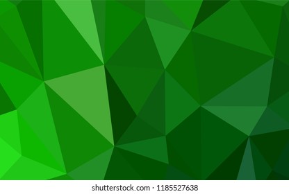 Light Green vector low poly texture. Polygonal abstract illustration with gradient. Brand new design for your business.
