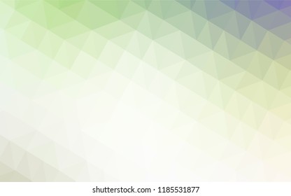 Light Green vector low poly layout. Elegant bright polygonal illustration with gradient. Polygonal design for your web site.