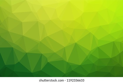 Light Green vector low poly layout. Triangular geometric sample with gradient.  The best triangular design for your business.