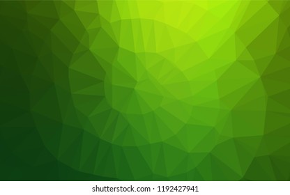 Light Green vector low poly texture. Triangular geometric sample with gradient.  The elegant pattern can be used as part of a brand book.