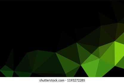 Light Green vector low poly layout. Triangular geometric sample with gradient.  Brand new style for your business design.