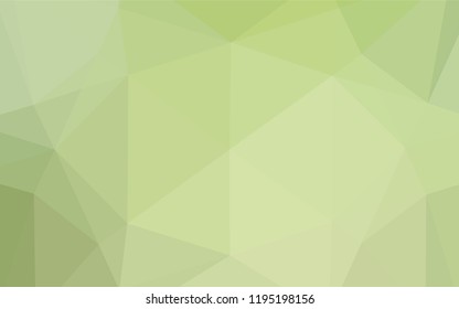 Light Green vector low poly cover. Brand new colored illustration in blurry style with gradient. The polygonal design can be used for your web site.
