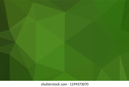 Light Green vector low poly cover. Triangular geometric sample with gradient.  Brand new style for your business design.