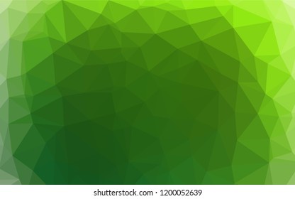 Light Green vector low poly layout. An elegant bright illustration with gradient. The best triangular design for your business.