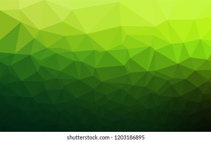 Light Green vector low poly texture. Creative geometric illustration in Origami style with gradient. The best triangular design for your business.