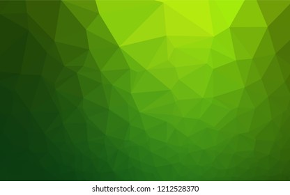 Light Green vector low poly layout. Shining illustration, which consist of triangles. A completely new template for your business design.
