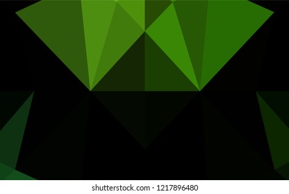 Light Green vector low poly cover. Colorful abstract illustration with gradient. The template can be used as a background for cell phones.