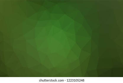 Light Green vector low poly cover. Glitter abstract illustration with an elegant design. The polygonal design can be used for your web site.