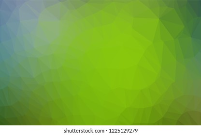 Light Green vector low poly layout. Colorful abstract illustration with gradient. Triangular pattern for your business design.