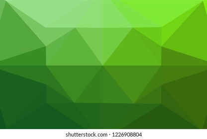 Light Green vector low poly cover. Brand new colored illustration in blurry style with gradient. The polygonal design can be used for your web site.