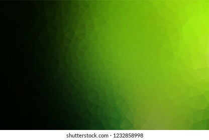 Light Green vector low poly layout. Triangular geometric sample with gradient.  The polygonal design can be used for your web site.