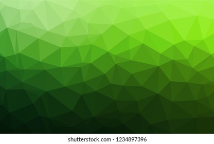 Light Green vector low poly layout. Colorful abstract illustration with gradient. The template can be used as a background for cell phones.