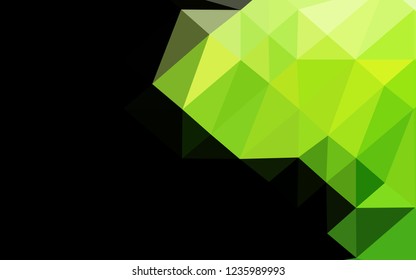 Light Green vector low poly cover. Colorful illustration in abstract style with gradient. Polygonal design for your web site.