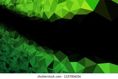 Light Green vector low poly cover. A vague abstract illustration with gradient. The best triangular design for your business.