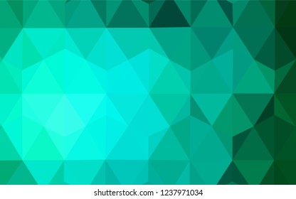 Light Green vector low poly cover. Triangular geometric sample with gradient.  Pattern for a brand book's backdrop.