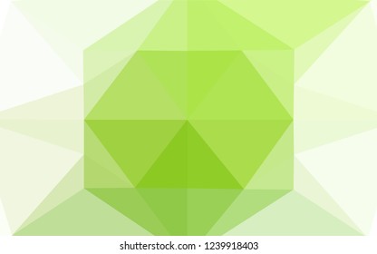 Light Green vector low poly texture. Shining illustration, which consist of triangles. The elegant pattern can be used as part of a brand book.