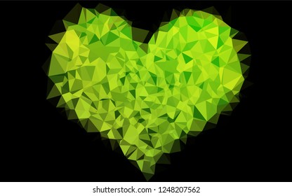 Light Green vector low poly layout. Modern geometrical abstract illustration with gradient. A completely new design for your business.