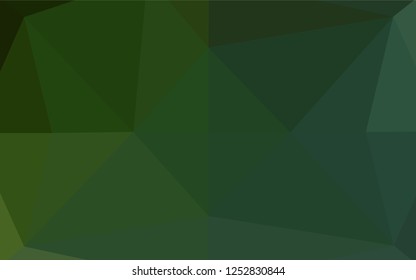 Light Green vector low poly texture. Colorful illustration in abstract style with gradient. The best triangular design for your business.