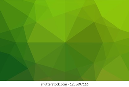 Light Green vector low poly layout. Glitter abstract illustration with an elegant design. Triangular pattern for your business design.