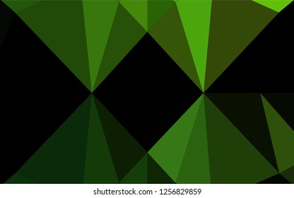 Light Green vector low poly layout. Triangular geometric sample with gradient.  The completely new template can be used for your brand book.