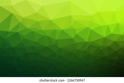 Light Green vector low poly cover. Triangular geometric sample with gradient.  The textured pattern can be used for background.