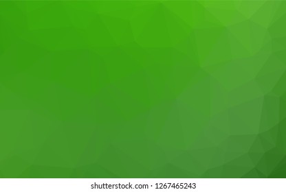 Light Green vector low poly layout. Triangular geometric sample with gradient.  Brand new style for your business design.