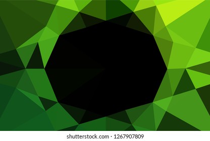 Light Green vector low poly texture. A sample with polygonal shapes. The template can be used as a background for cell phones.