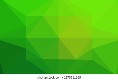 Light Green vector low poly cover. Creative geometric illustration in Origami style with gradient. A completely new design for your business.