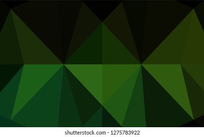 Light Green vector low poly layout. Shining colored illustration in a Brand new style. The best triangular design for your business.