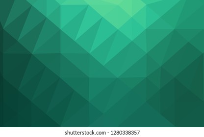 Light Green vector low poly texture. Colorful illustration in abstract style with gradient. Polygonal design for your web site.