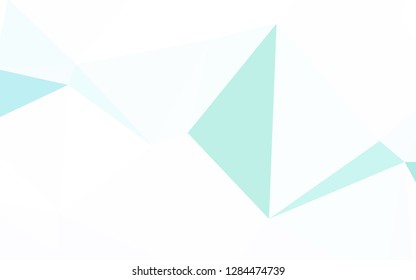 Light Green vector low poly texture. Polygonal abstract illustration with gradient. Best triangular design for your business.