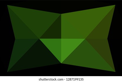 Light Green vector low poly layout. A completely new color illustration in a vague style. The best triangular design for your business.