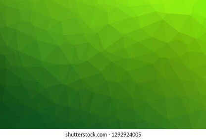 Light Green vector low poly texture. Geometric illustration in Origami style with gradient. The best triangular design for your business.