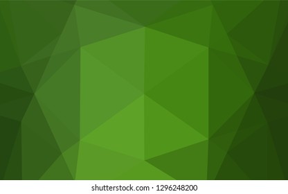 Light Green vector low poly cover. Colorful abstract illustration with gradient. The textured pattern can be used for background.
