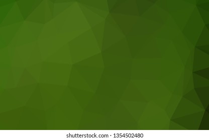 Light Green vector low poly cover. Glitter abstract illustration with an elegant design. Brand new style for your business design.