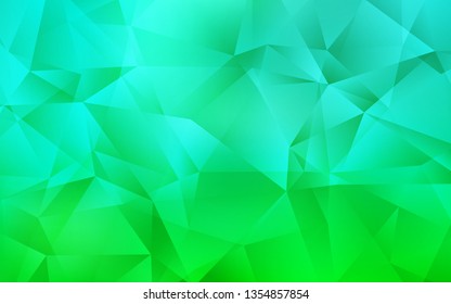 Light Green vector low poly background. Colorful illustration in polygonal style with gradient. A new texture for your web site.