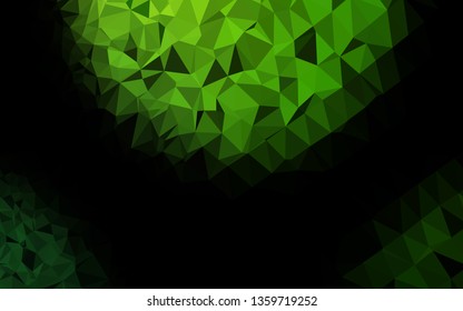 Light Green vector low poly texture. Modern geometrical abstract illustration with gradient. Triangular pattern for your business design.