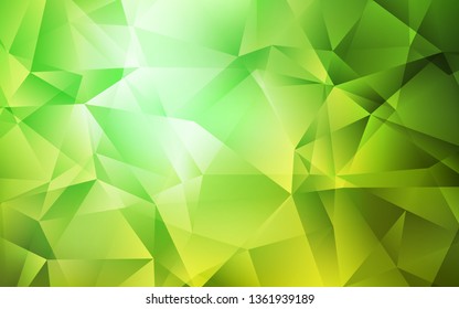 Light Green vector low poly background. Glitter abstract illustration with an elegant triangles. Triangular pattern for your design.