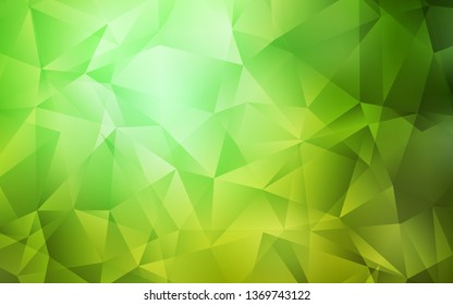 Light Green vector low poly texture. Glitter abstract illustration with an elegant triangles. A new texture for your web site.