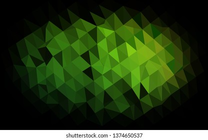 Light Green vector low poly layout. Colorful illustration in Origami style with gradient.  Brand new style for your business design.