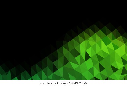 Light Green vector low poly layout. Colorful illustration in Origami style with gradient.  Triangular pattern for your business design.