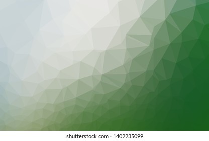 Light Green vector low poly layout. Colorful abstract illustration with gradient. Template for your brand book.