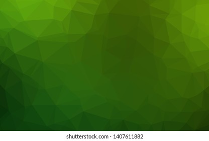 Light Green vector low poly layout. Shining illustration, which consist of triangles. Elegant pattern for a brand book.
