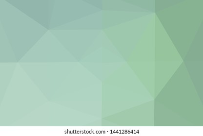 Light Green vector low poly layout. Colorful illustration in Origami style with gradient.  Polygonal design for your web site.