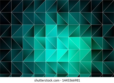 Light Green vector low poly texture. Shining polygonal illustration, which consist of triangles. A completely new design for your leaflet.