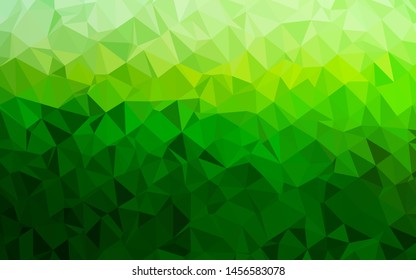 Light Green vector low poly texture. Colorful illustration in abstract style with gradient. Completely new template for your business design.