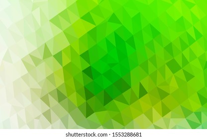 Light Green vector low poly texture. Colorful illustration in Origami style with gradient.  Polygonal design for your web site.