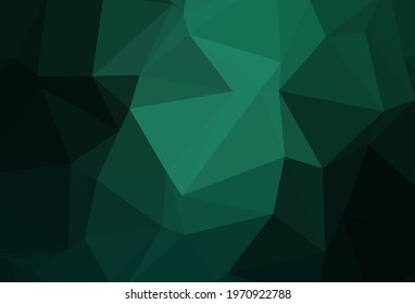 Light Green vector low poly texture. Shining illustration, which consist of triangles. New texture for your design.