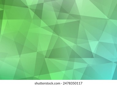 Light Green vector low poly layout. Creative geometric illustration in Origami style with gradient. Completely new template for your banner.