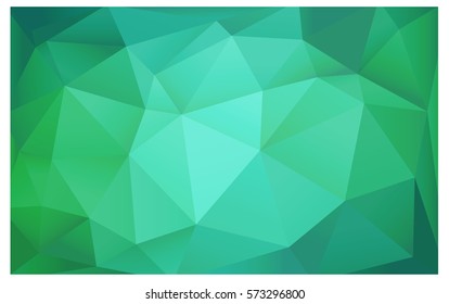 Light Green vector Low poly crystal background. Polygon design pattern. Low poly illustration, low polygon background.